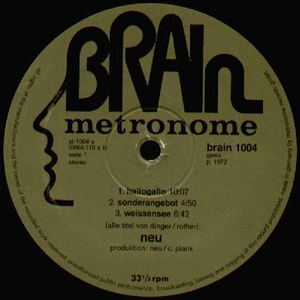 2 Neu! ノイ！ Brain Metronome 希少 透明盤 LP /Klaus Dinger
