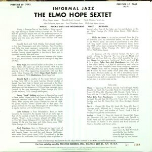 Elmo Hope Sextet - Informal Jazz (Prestige, 1956) - 人生は野菜