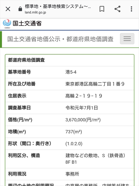 国交省　公示価格等