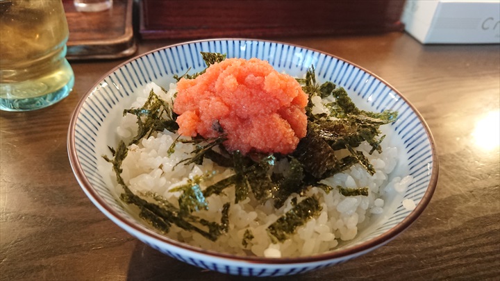 水天宮前　ラーメン　しばらく　明太子ごはん