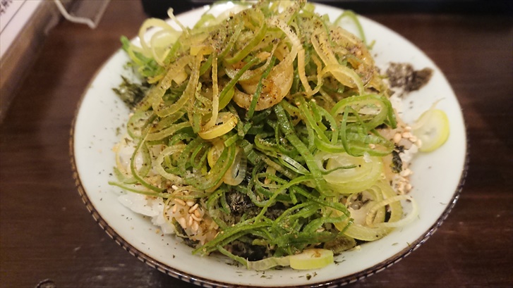 人形町　ラーメン　ばしらあ　ネギご飯