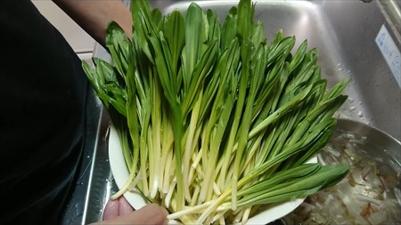 行者にんにく 下処理完了!
