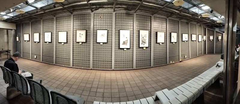 水墨画作品展 - クルルのおじさん 料理を楽しむ