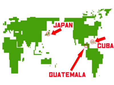 中央アメリカの地図