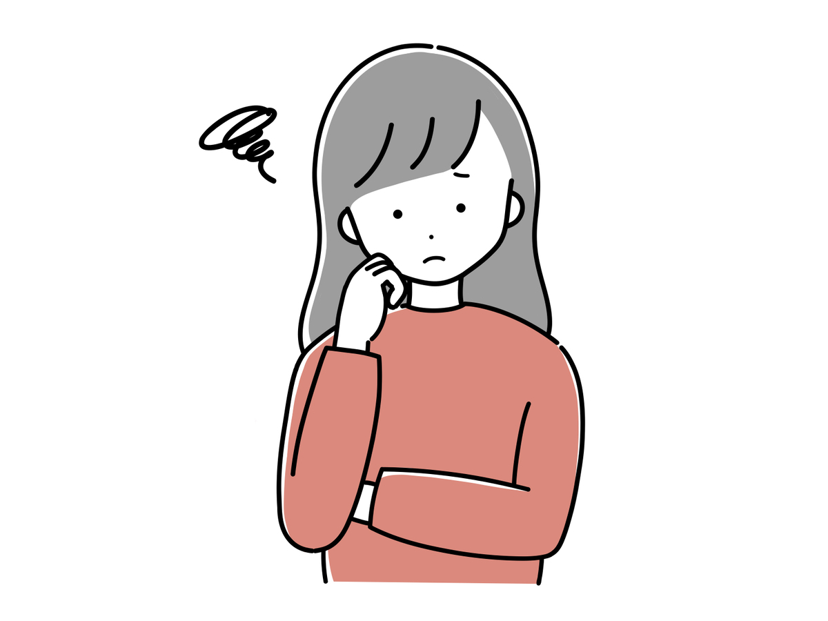 考え事をしている女性