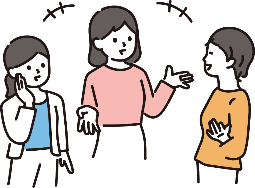 談笑する女性たち