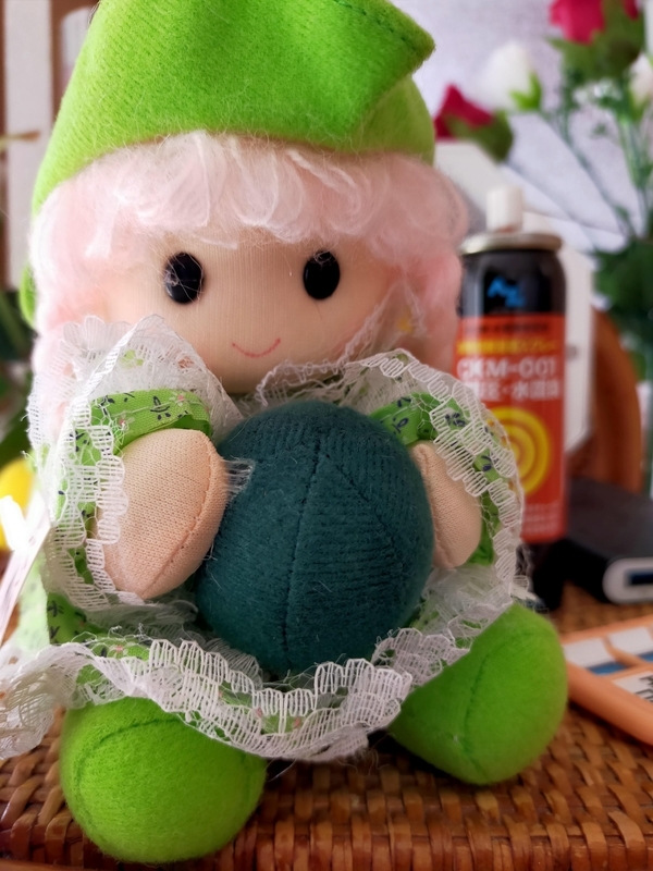 まりもちゃん ぬいぐるみ まりもちゃんにお花あげました と ぬいぐるみ