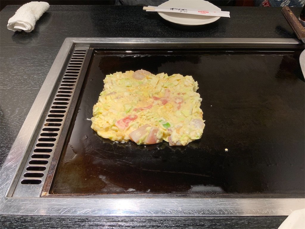 四角いお好み焼き