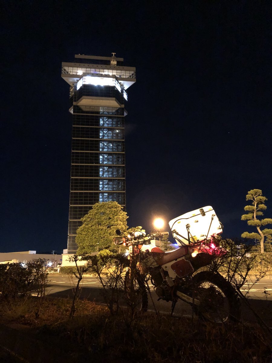 大洗タワーとXLR250R
