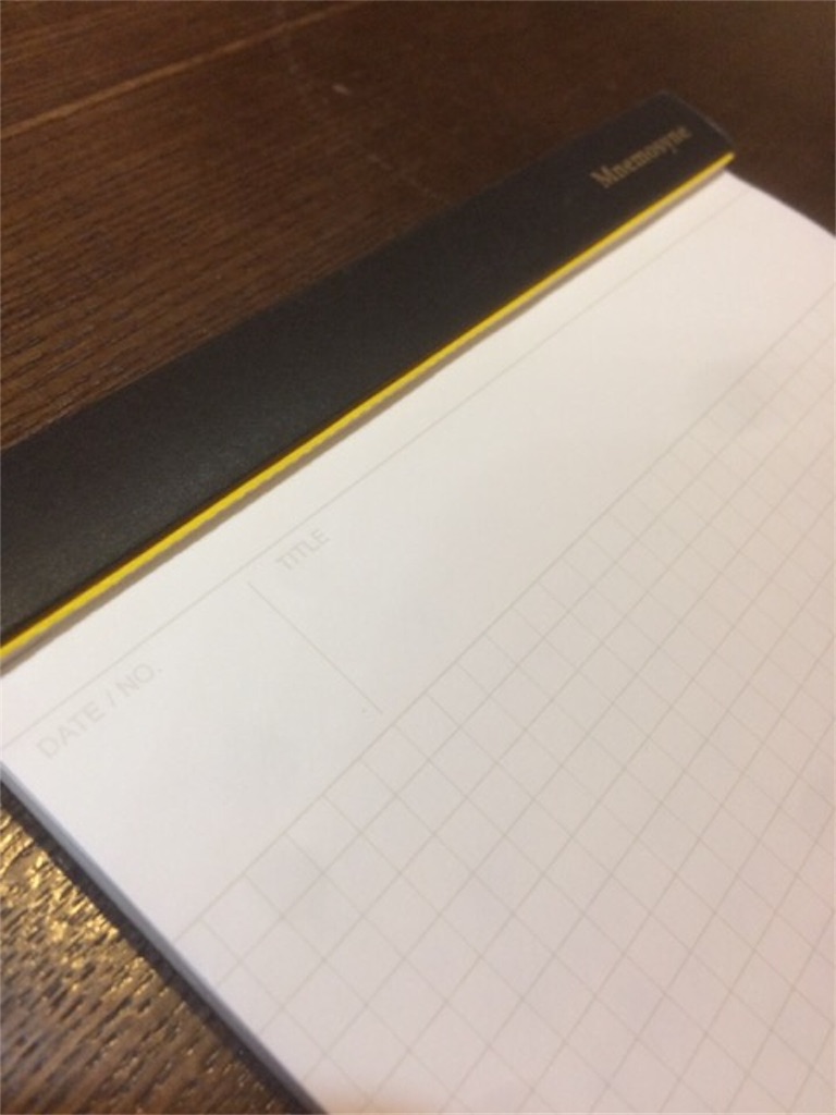ニーモシネにはあらかじめ日付とタイトルを記入する欄がある