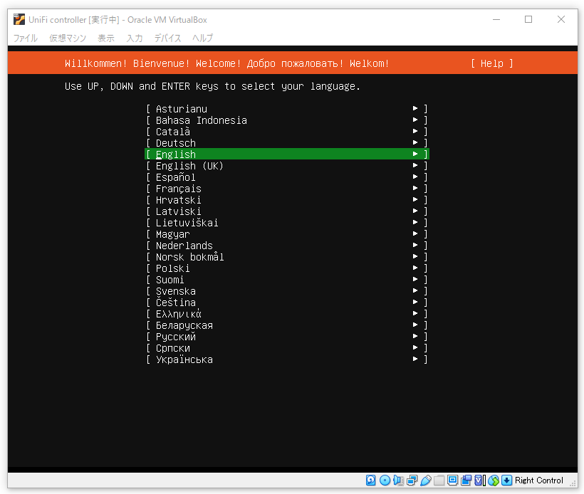 Ubuntu Serverのインストール１