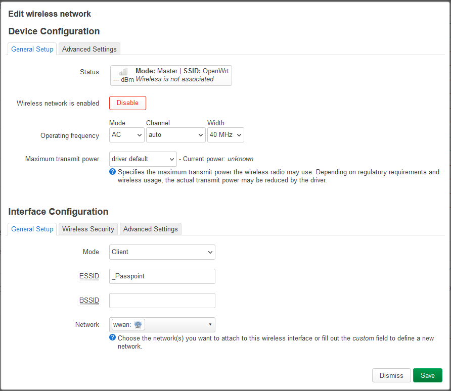 Device Configuration