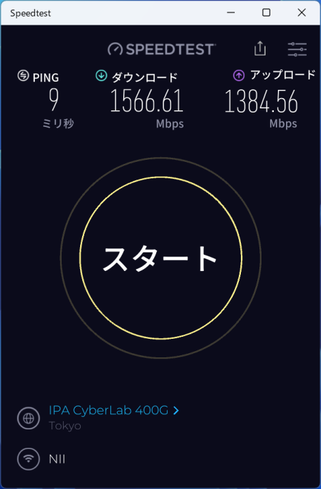 Speedtest結果