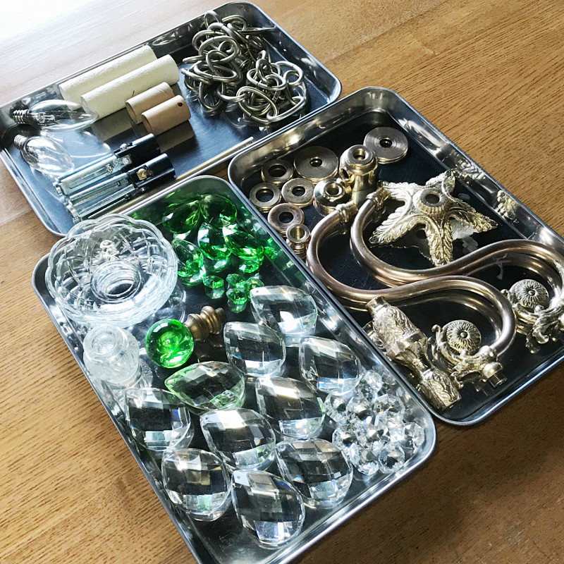 アンティークシャンデリアのリペア修理・補修｜レストアの様子