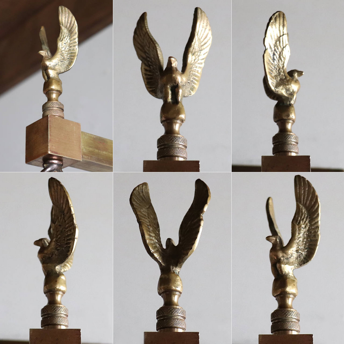 自由の国アメリカの象徴イーグル｜真鍮製の鷹｜アンティークブラケットライト