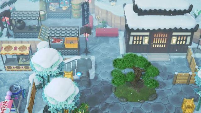 あつ森 ハピパラ サブキャラを使った温泉付き和風ホテルのレイアウト いつもの暮らしをちょっと良くする