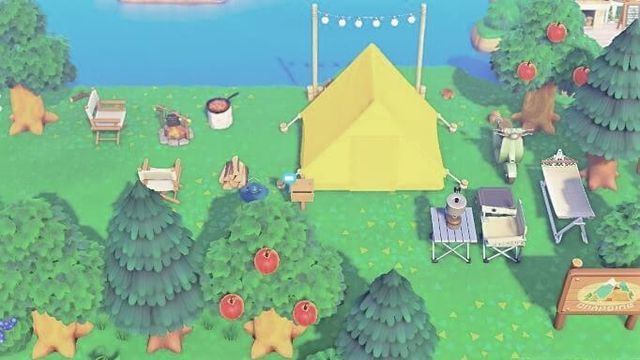 あつ森_湖畔キャンプサイト右側