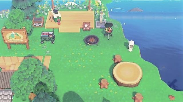 あつ森_湖畔キャンプサイト左側