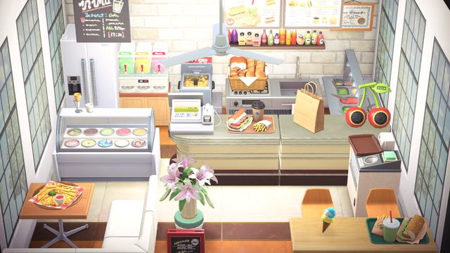 あつ森_ハピパラ_ファストフード店2