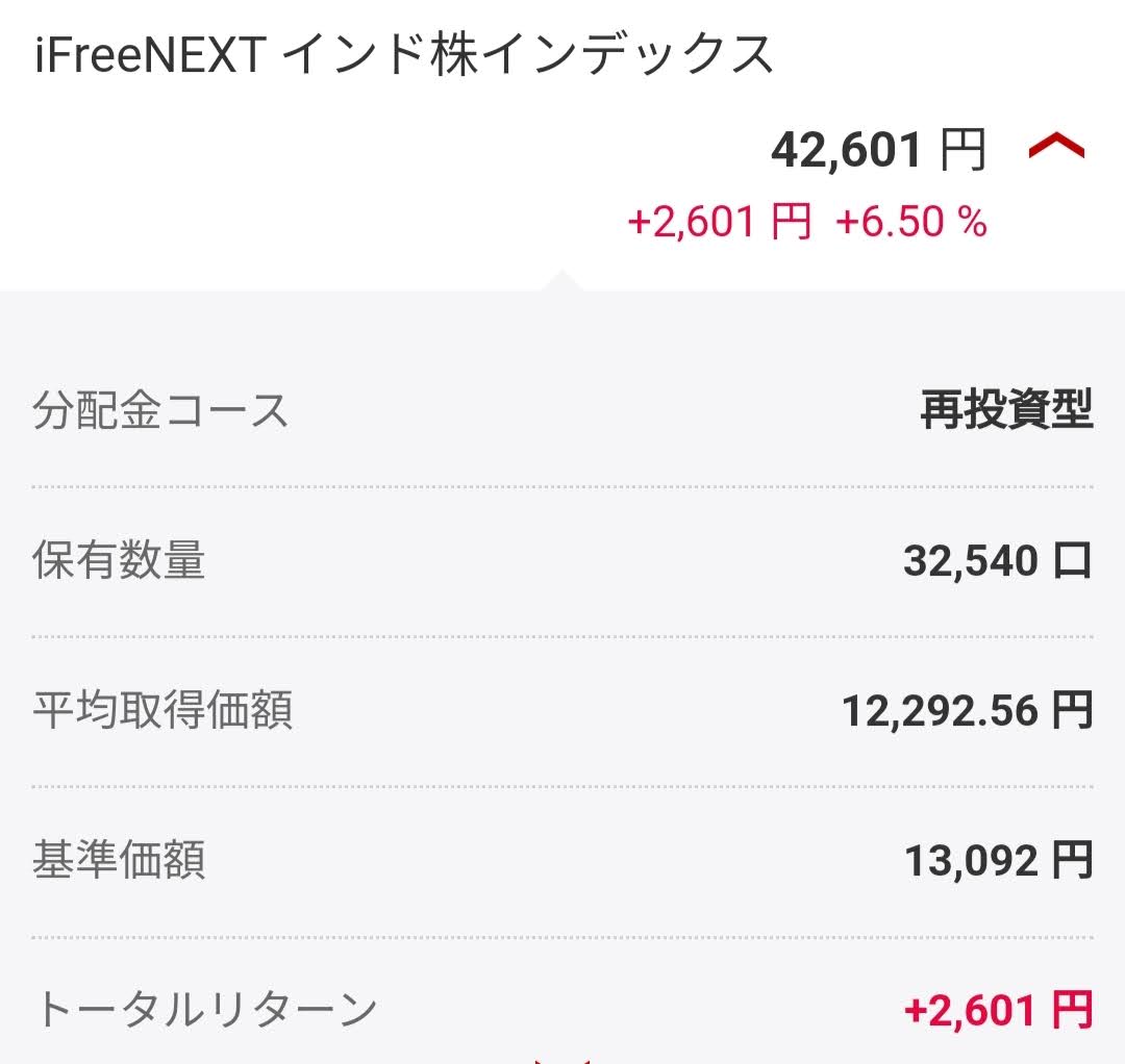 【iFreeNEXTインド株インデックス】2ヶ月の運用成績