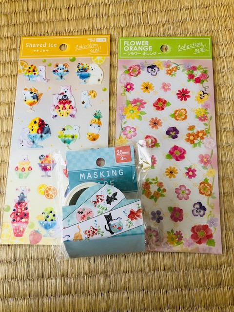 100均で夏らしいシールとマステを買いました 好きな物をただ紹介するブログ