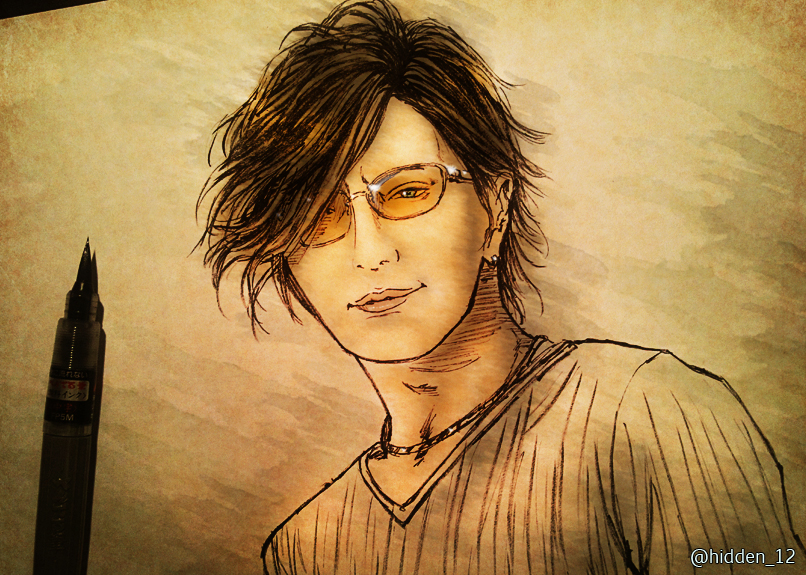 似顔絵】アーティスト：GACKT【イラスト】 - たぬぴこ！