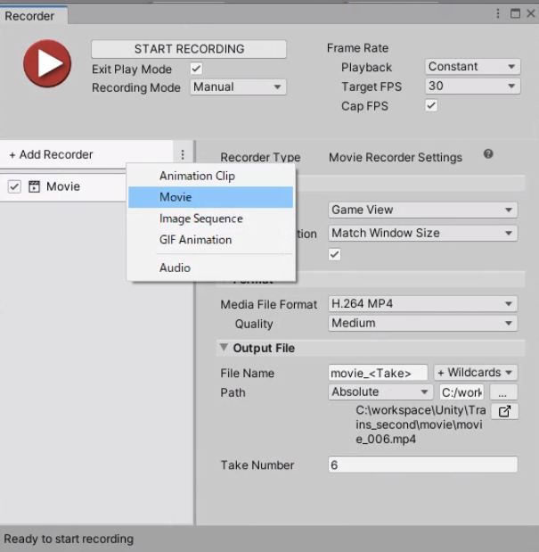 Unityでアニメーションを作成し動画書き出しする手順 にわかプラス