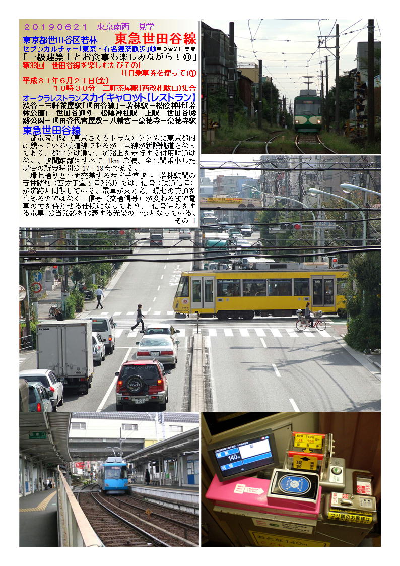 東急世田谷線 世田谷線を楽しむたび その1｢1日乗車券を使って｣ - 中年