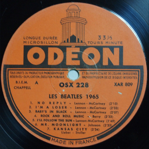 BEATLES FOR SALE on PARLOPHONE RECORDS - BEET POPS CLUB