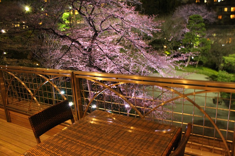 白金台のスラッシュカフェはテラス席から桜が見える - 俺の遺言を聴い