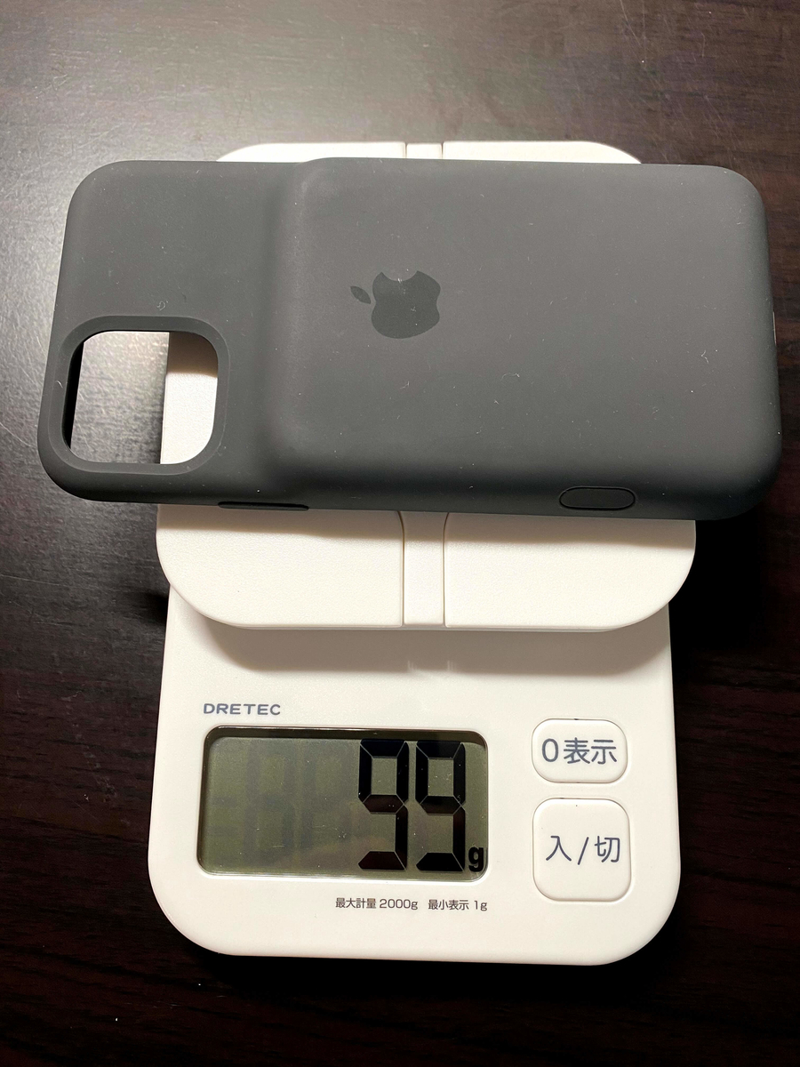 「Smart Battery Case」の重さを測った