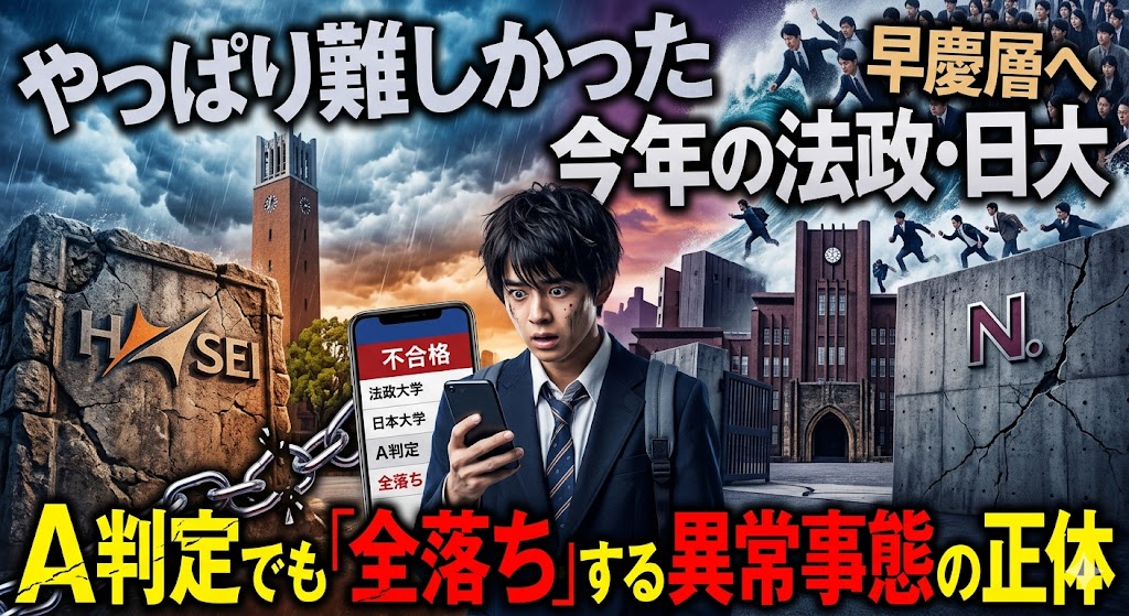 やっぱり難しかった今年の法政・日大。A判定でも「全落ち」する異常
