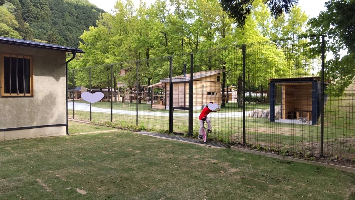 フェンスを隔てて施設の画像