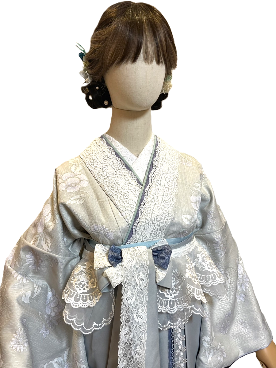 レース付き卒業袴　可愛い卒業袴レンタル
