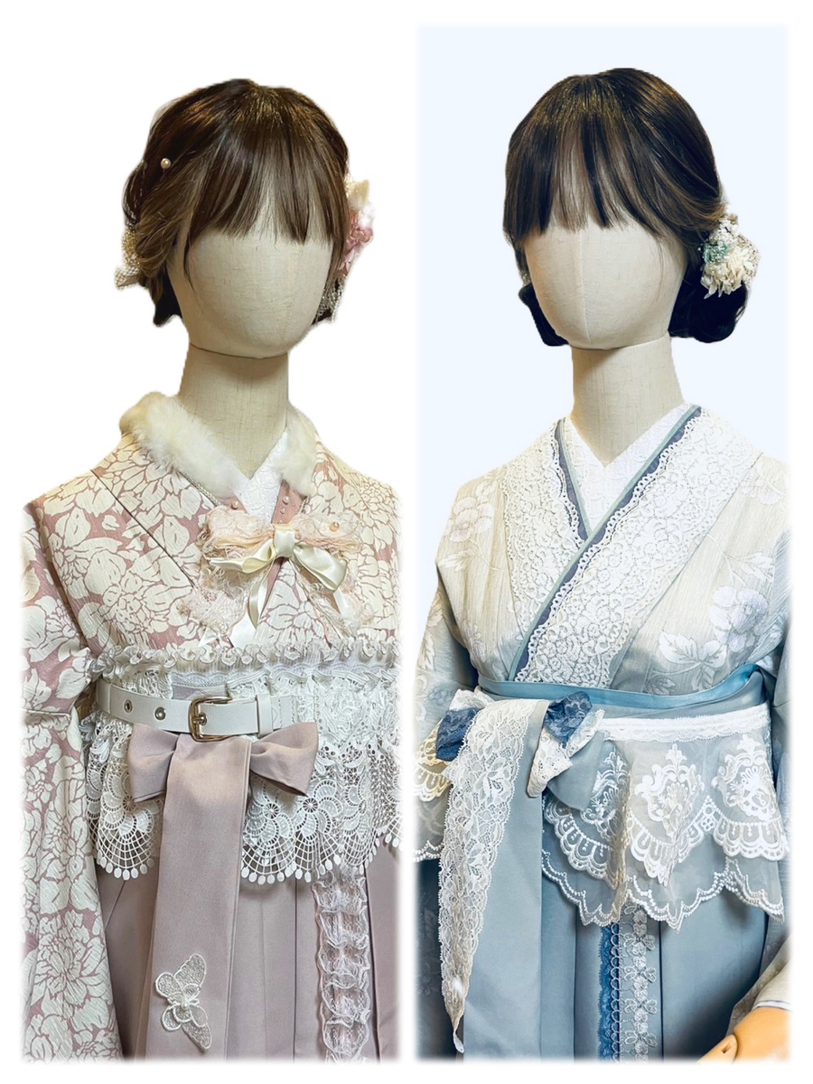 卒業袴レンタル　名古屋　レース付き卒業袴　可愛い袴レンタル