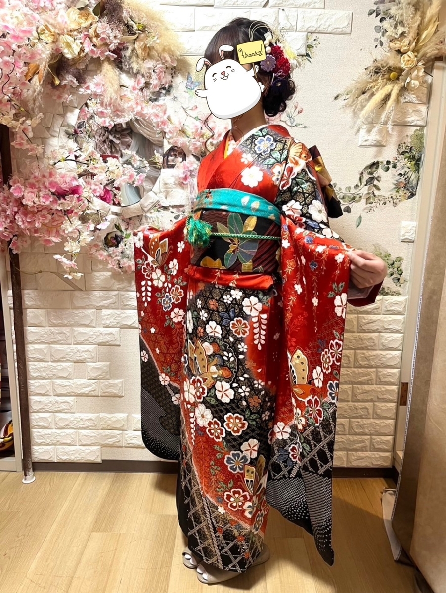名古屋　二十歳のお祝い会　ヘアメイク　振袖