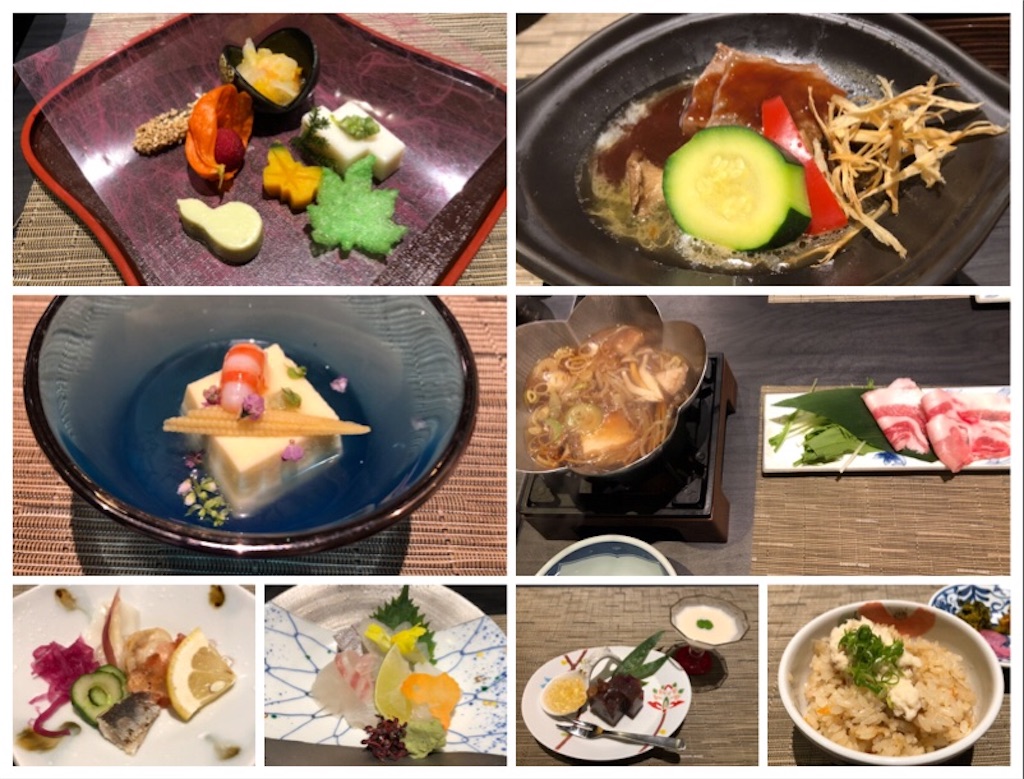 愛媛の食材がふんだんに盛り込まれた道後館の夕食