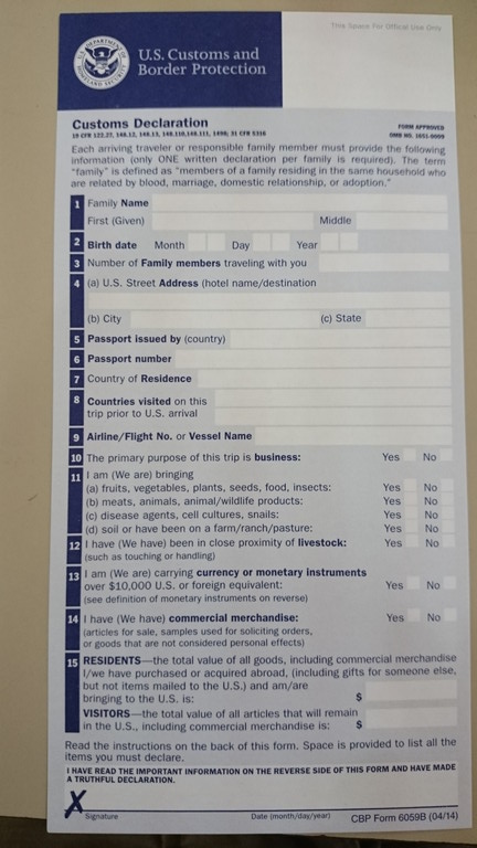 CustomsDeclarationCard