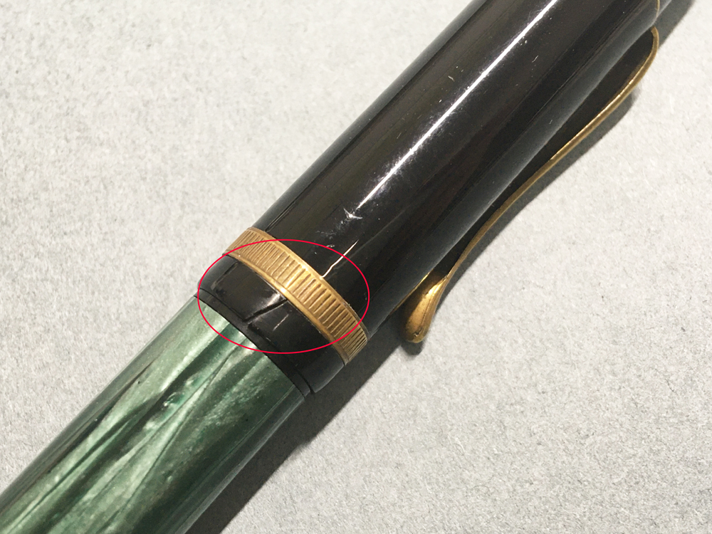 修理日誌 割れたキャップチューブの製作 / PELIKAN 100N - 筆記具工房 