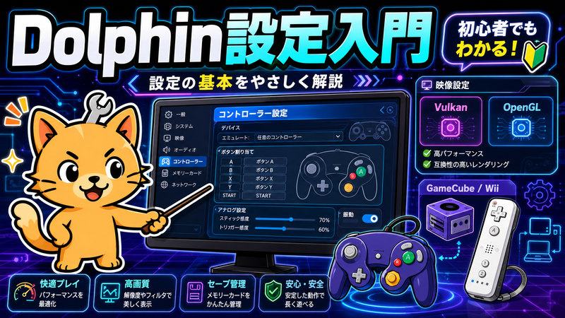 2026年版 Dolphinの始め方 GameCube/Wiiエミュで失敗しやすい設定と
