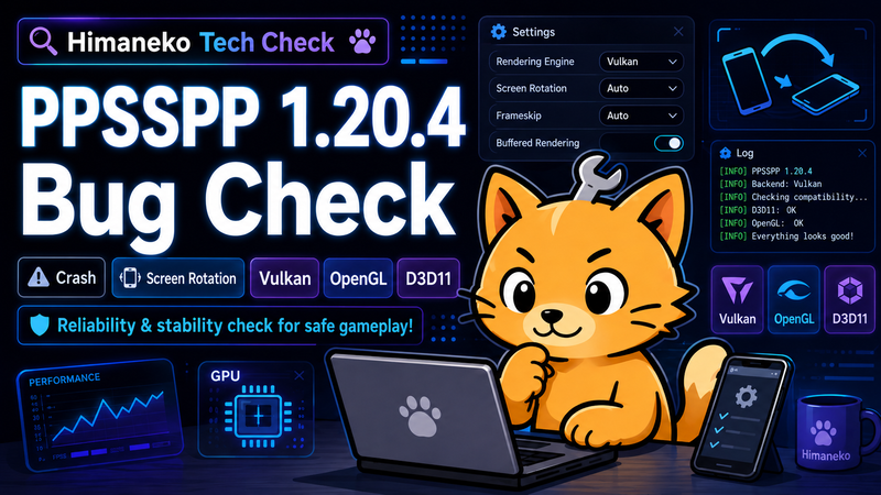 PPSSPP 1.20.4 Crash and Android Rotation Checks: Safe Fixes for Vulkan, OpenGL, D3D11, and File Picker Issues