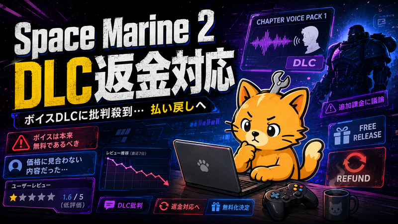 Space Marine 2のDLC無料化と返金対応はなぜ話題？Chapter Voice Pack 1の賛否を整理