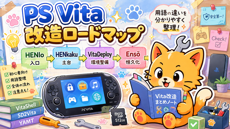 2026年最新版】PS Vita改造ロードマップ｜HENkaku・HENlo・Ensō