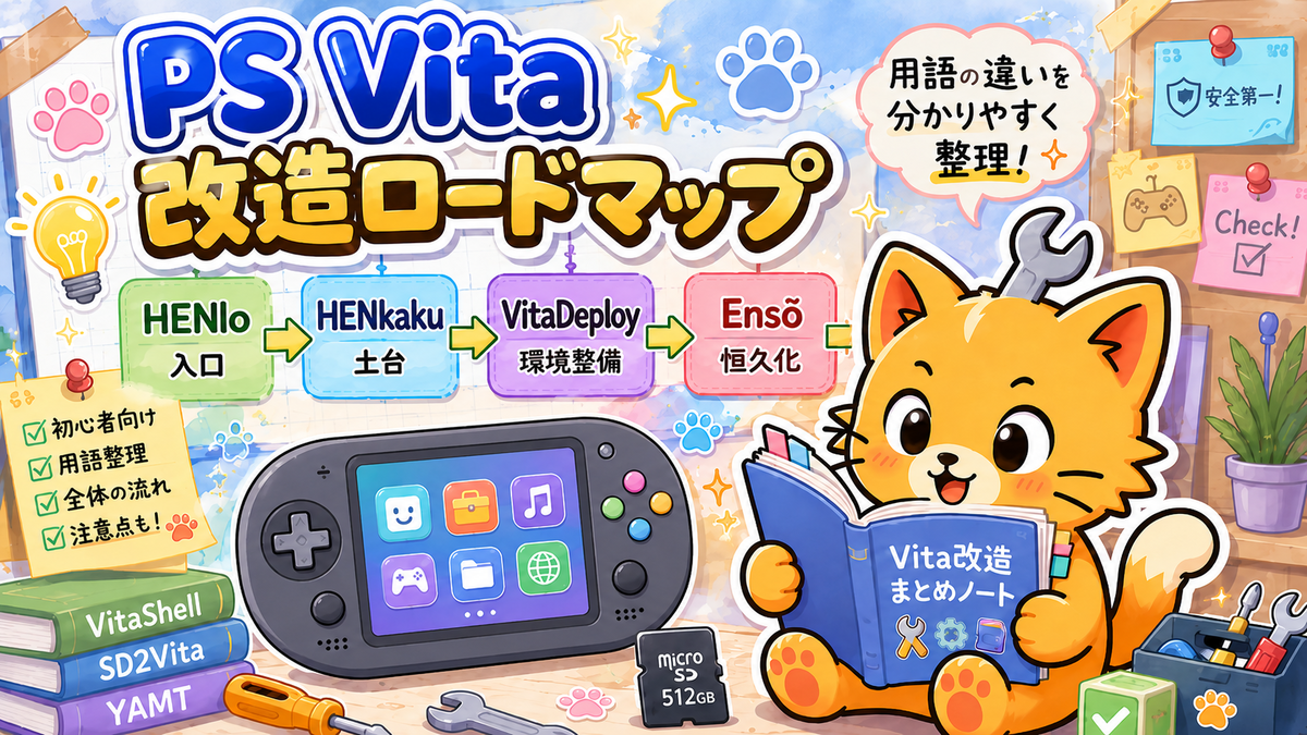 2026年最新版】PS Vita改造ロードマップ｜HENkaku・HENlo・Ensō
