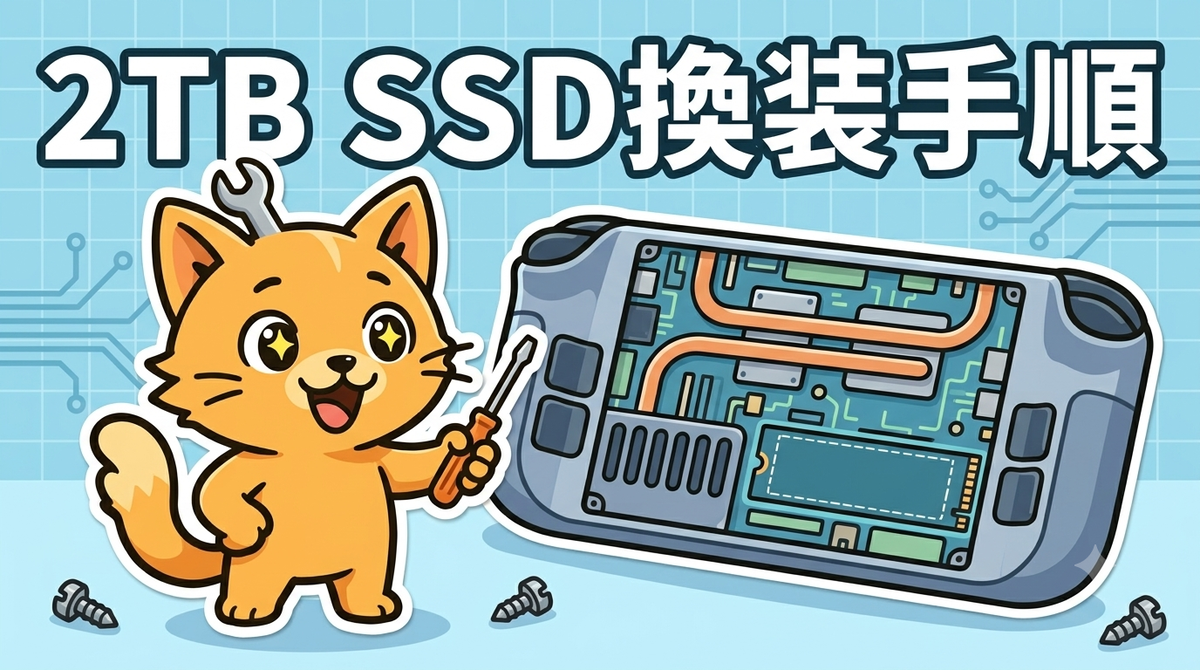 Steam DeckのSSD換装に挑戦！大容量2TBへ安全にアップグレードする手順
