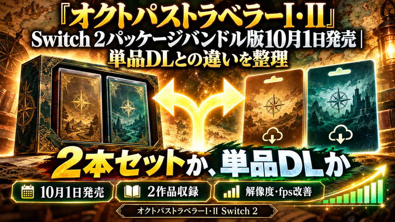 オクトパストラベラーI・II』Switch 2パッケージバンドル版10月1日発売
