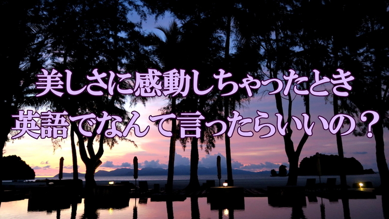 美しさに感動しちゃったとき 英語で何て言ったらいいの 旅で使えた英語 オンライン英会話で50歳の初心者がペラペラになれるか