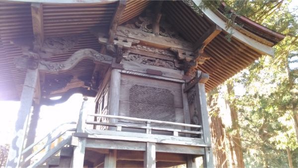 諏訪神社本殿の右側面