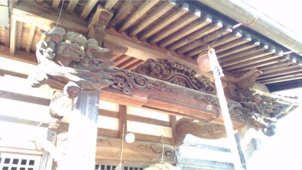 諏訪神社拝殿の向拝