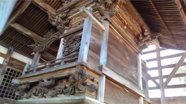 諏訪神社本殿の背面